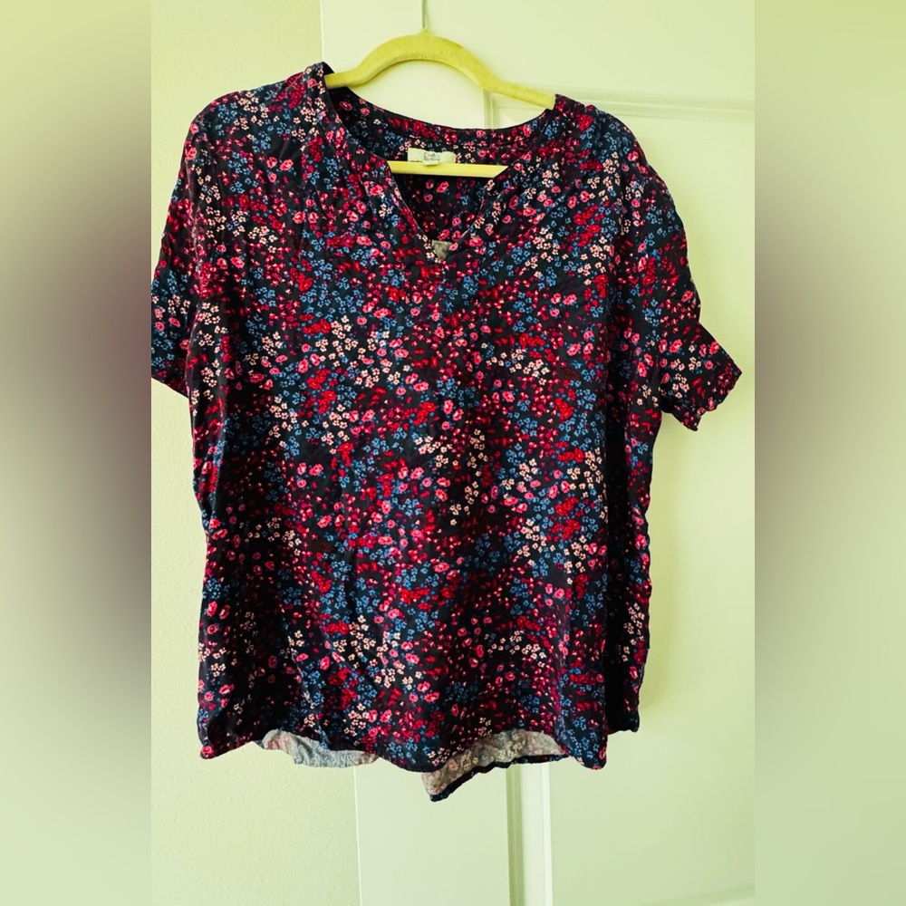 Croft & Barrow Multicolor Floral Blouse - Picture 7 of 8